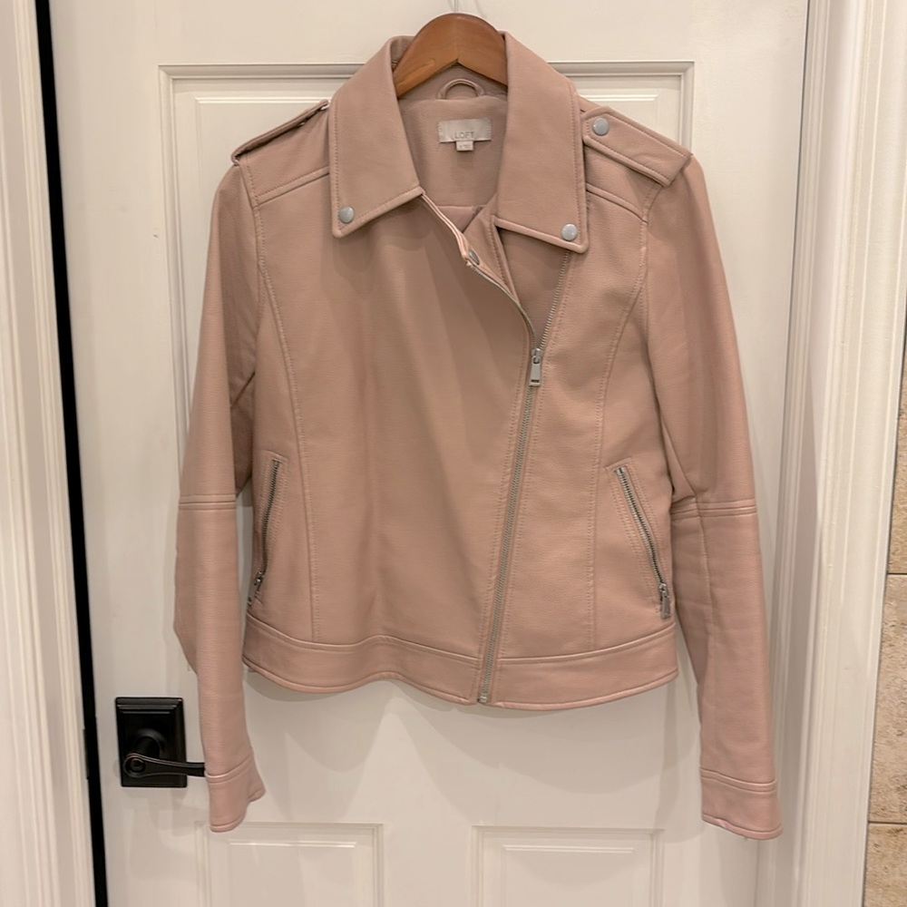 loft imitation leather jacket